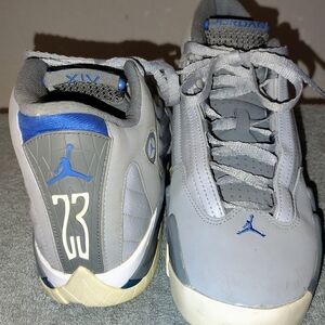 Jordan Kids' Gray and Blue Sneakers